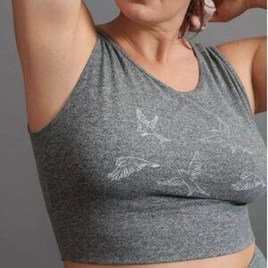 Anthropologie Daily Practice Nightingale Sports Bra, Heather Gray - Womens XL